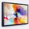 Designart - Creative Flower in Multiple Colors - Large Floral Framed Canvas art